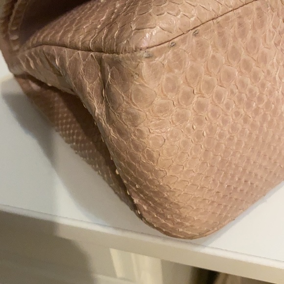 👛 CLASSIC FLAP RARE pink python 🐍Very well maintained. - Picture 7 of 9